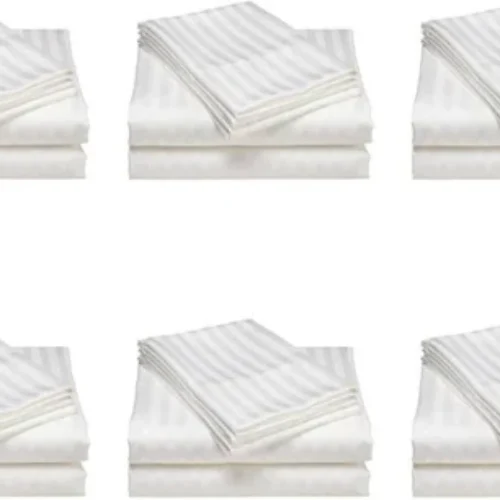 Hotel Satin Stripe Bed Sheet