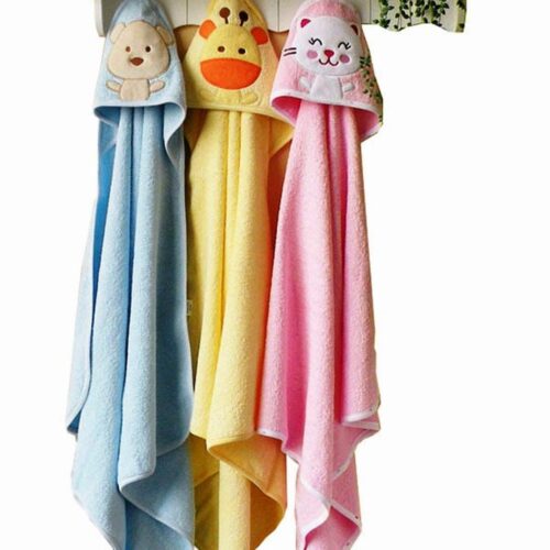 3PC Premium Hooded Blanket Cum Wrapping Sheet for Babies