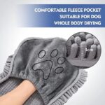 Super Absorbent Microfiber Dog Bath Towels for Drying Dogs Cats - Image 3