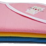 3PC Premium Hooded Blanket Cum Wrapping Sheet for Babies - Image 2