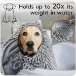 Super Absorbent Microfiber Dog Bath Towels for Drying Dogs Cats - Image 4